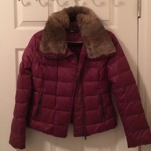 TUMI down jacket with rabbit fur